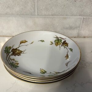 Set of 4 soup bowls Autumn pattern  7 5/8